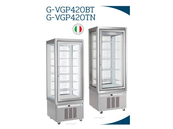 Vetrina refrigerata tutto vetri G-VGP420TN -2/+15°C.